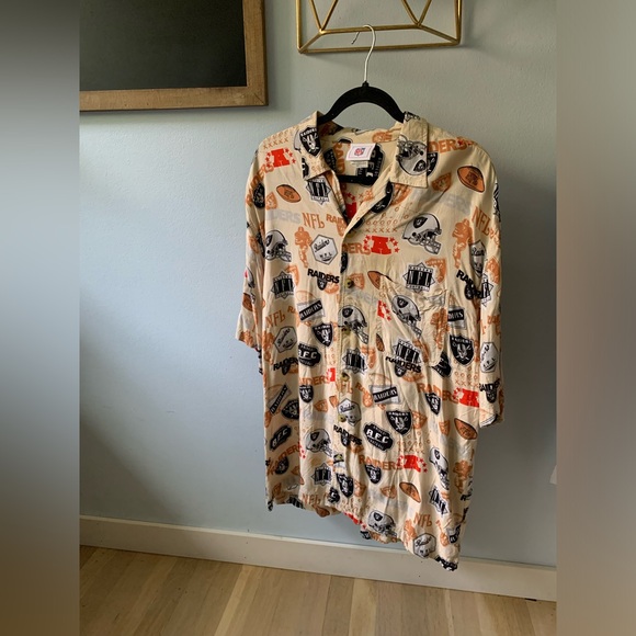 NFL Oakland Raiders Football Hawaiian Style Shirt - Picture 2 of 8